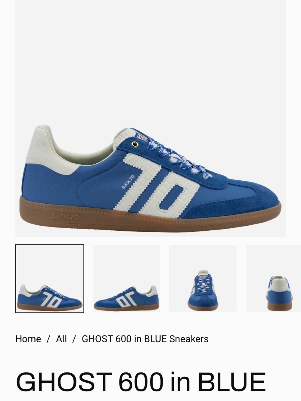 Back 70 GHOST 600 Blue women’s  Sneakers 39 NEW